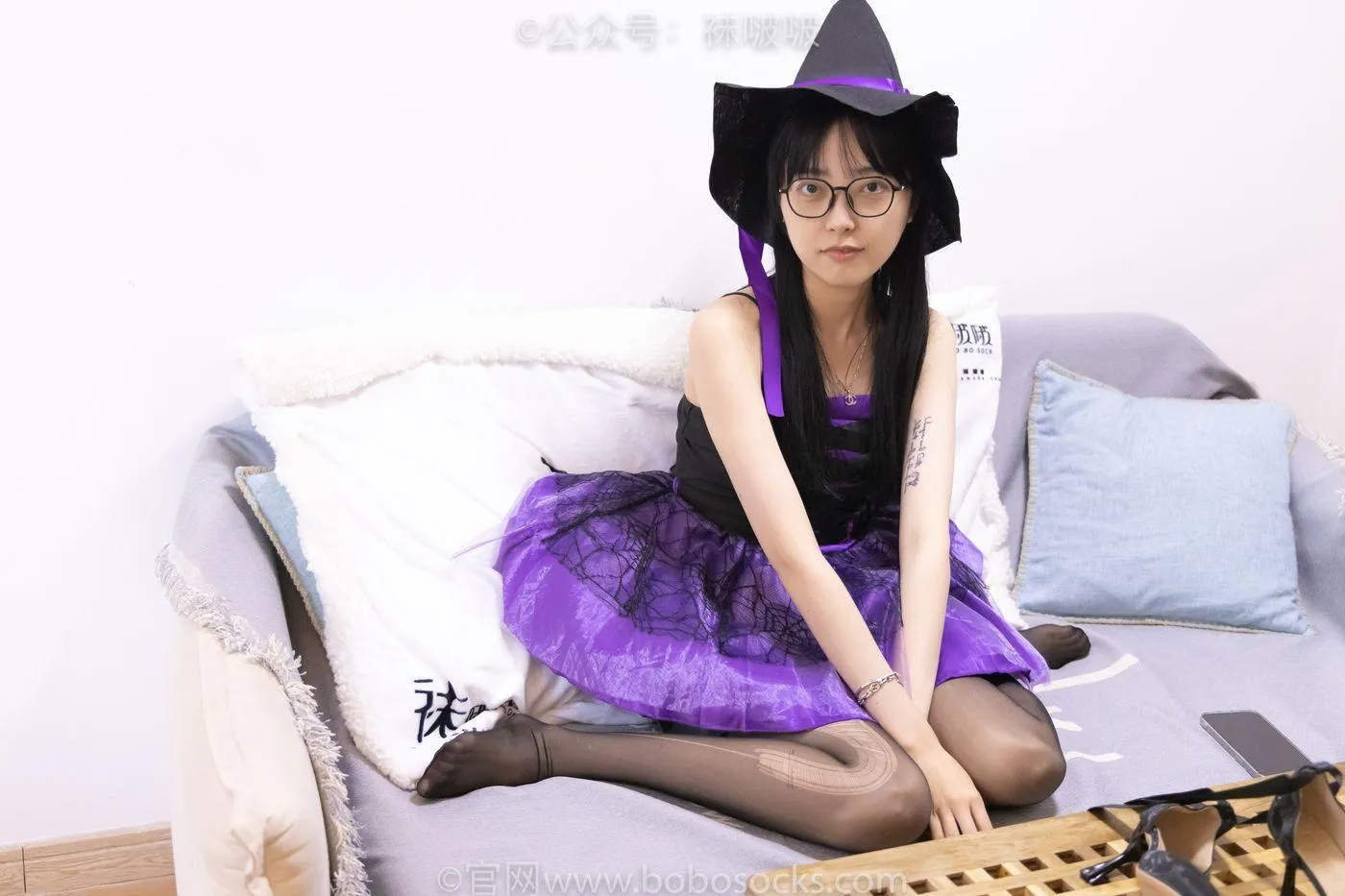 [BoBoSocks袜啵啵]NO.051 稚予-魔女装、高跟鞋、黑丝 [123P]插图5